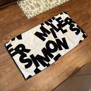 2021 Casa Simon Miller Collection RARE Black And White USA Beach Towel 55x30
